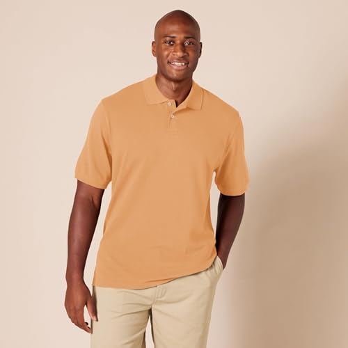 Image of Amazon Essentials Men's Regular-Fit Short Sleeve Cotton Pique Polo Shirt (Available in Big & Tall)
