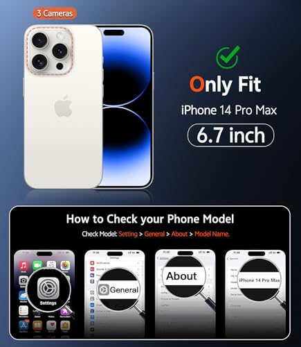 Image of FNTCASE for iPhone 14 Pro-Max Case: Matte Magnetic Phone Cases with Screen Protector Compatible with Magsafe Slim Anti Yellowing Rugged Shockproof Protective Translucent Cell Phone Cover (C-Blue)