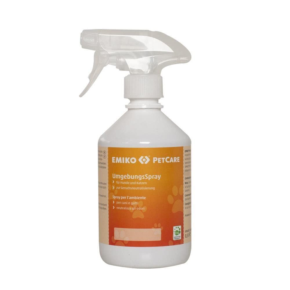 Emiko PetCare Umgebungsspray, Geruchsspray - Tierart Hund und Katze 500ml
