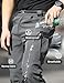 FLYFIREFLY Men's Tactical Cargo Pants Water Resistant Ripstop Outdoor Quick Dry Hiking Work Pants with Pockets(No Belt) Dark Grey