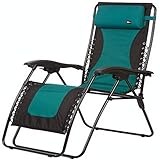 Faulkner 48966 Laguna Style Dual Green Padded Recliner with Plastic Armrests, Standard