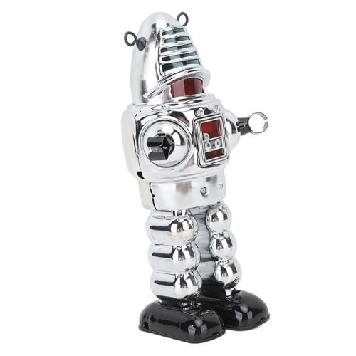 Andando robô Brinquedo Estanho Metal à Prova de Choque Artesanato Fino Adulto Relógio Brinquedo Aniv