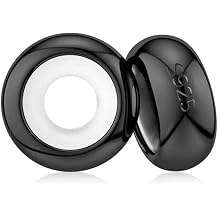 2Pcs Round Rubber Spacer Charms Clip Stopper Charms Sterling Silver Rondelle Spacer Bead for Bracelets