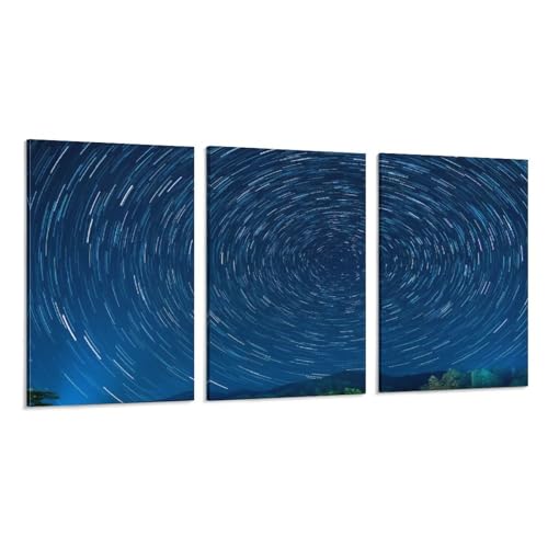 3枚 長野県 昼神温泉からの北極星 絵画 インテリア ポスター 日本の風景写真 アートパネル 風景画 自然風景 絵 アートポスター 装飾画 キャンバス 飾り絵 壁飾り 壁の絵 玄関 壁掛け 木枠付きの完成品 30x45cm