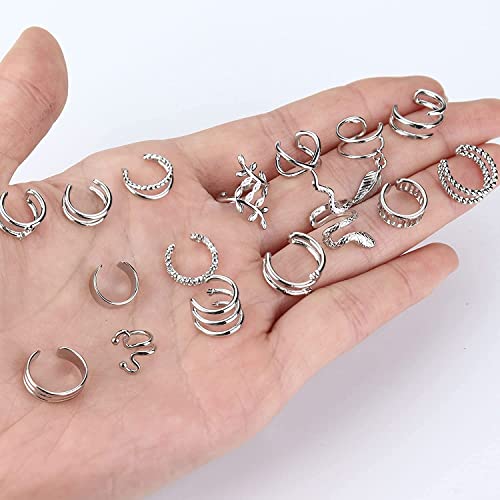 ADRAMATA 16Pcs Clip Orecchio Polsini Orecchio