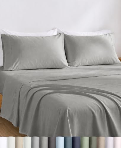 Image of California Design Den 100% Egyptian Cotton King Size Sheets Deep Pocket Set