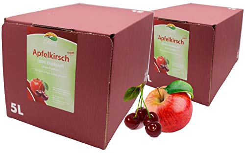 Bleichhof Apfel-Kirsch Direktsaft - 100% Direktsaft, vegan, Bag-in-Box mit Zapfsystem (2x 5l Saftbox) Cover