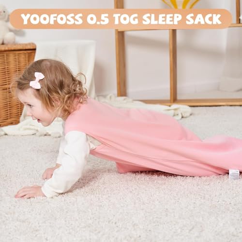Image of Yoofoss Baby Sleep Sack 24-36 Months Wearable Blanket for Babies 100% Organic Cotton 2-Way Zipper TOG 0.5 Toddler Sleeping Sack 3 Pack, Sleep Sacks