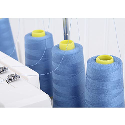 Threadart Polyester Serger Thread - 2750 Yds 40/2 - Grey - 56 Colors Available - 4 Cone Bundle Pack #TOP2