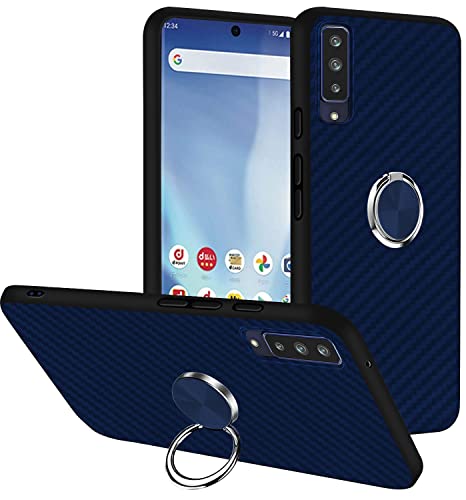 Arrows NX9 ケース リング付き TPU ソフト 背面 炭素繊維 ストライプのデザイン Arrows NX9 F-52A 耐衝撃 ケース カバー 米軍MIL規格取得 衝撃吸収 防指紋 薄型 軽量 車載ホルダー対応 ストラップホール付き レンズ保護 Arrows NX9 F-52A スマホケース