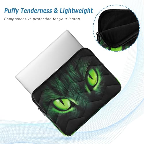 Funda para Portátil de 13-14 Pulgadas Ojos de Gato Verde miniatura 5