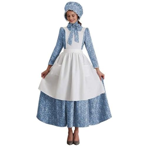 Duohropke Pioneer Kostüm Kleid Damen Amerikanische Historische Kleidung Prärie Kolonial Kleid Viktorianisches Dienstmädchen Kostüm Renaissance...