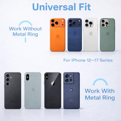 Image of LEPHYON Magnetic Phone Holder for Gym, Ultra Strong Magnet Phone Mount for Exercise Equipment, Compatible with iPhone Samsung All Cell Phones, Adjustable 360 Rotation, No-Slip Workout Accessory