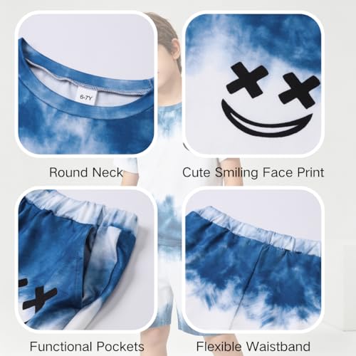 Image of Boys Clothes Size 6-12 Years Short Sleeve T-Shirt & Shorts Set Casual Spring Summer Outfits