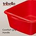 Tribello Plastic Wash Tub Dishpan Basin and Foot Bath for Soaking Feet, Laundry Hand Wash Bucket, Dish Pans for Washing and Storage Cleaning Supplies - 12 Quarts - Heavy Duty - Made in USA (Red)