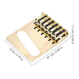 Dilwe Chevalet en métal de Guitare électrique avec clé vis Accessoire pour Guitare Telecaster - Les Beatles, Paul McCartney, John Lennon, RIngo Starr, George Harrison Dilwe Chevalet en métal de Guitare électrique avec clé vis Accessoire pour Guitare Telecaster – Image 6