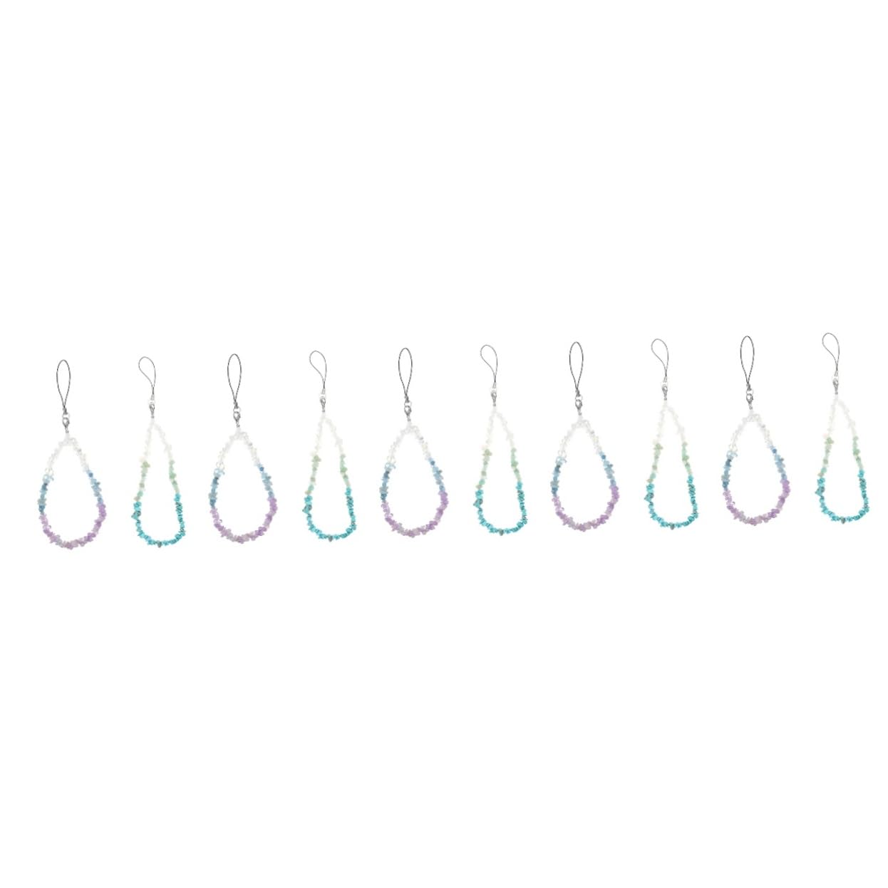 ABOOFAN 10piezas Cadenas De Teléfono Cuentas De Natural De Correa De Móvil Ligera y Decorativa Compatible Smartphones y Cámaras Para Regalar Cumpleaños y Festivales