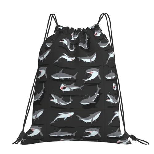 Sac à dos requin à cordon léger et pratique pour éviter l'encombrement