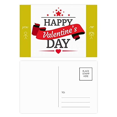 Jeu de cartes postales de remerciement pour la Saint-Valentin avec impression double face