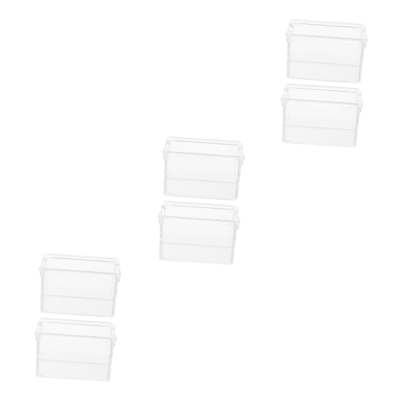 GLEAVI 3sets Clear Tea Bag Organizer Box for Tea Storage Elegant and Practical Design for Office and Home Use 2pcs*3