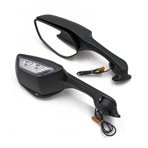 Espejo Yamaha YZFR6 YZFR1 para rutas nocturnas con intermitentes LED de seguridad