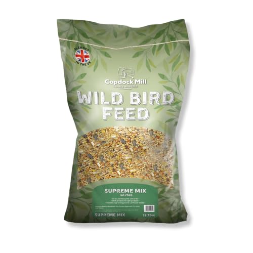 Copdock Mill Wild Bird Seed Supreme Mix 12.75kg All Year-Round Bird Food 100% Natural Ingredients Including Peanuts for Wild Birds Suitable for All Wild Bird Species