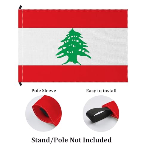Drapeau du Liban résistant aux UV et intempéries bannière double face - 3