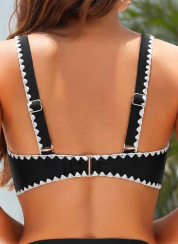 Image of Aqua Eve Women Underwire Bikini Top - Push Up Swimsuit Top Bra Padded Bathing Suit 2026 Twist Front Swimwear