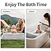 Baby Bathtub for 6M-3Y Toddler, Baby Shower Gifts & Registry Search for Boys Girls, Collapsible & Portable Bathtub for Beach Vacation Travel, Bath Essentials for Toddler, Newborn, Kids