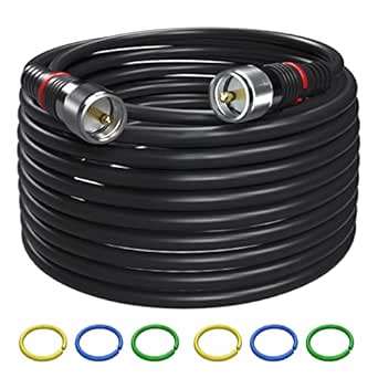 RG8x Koaxialkabel, 15 M, Mit PL259 Steckern — Für CB Funk, Antennen-Analyzer, Low Loss, 50 Ohm