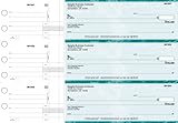 ABC Manual Checks for Business 3 on a Page with Stub Voucher, 250 Checks (Green)
