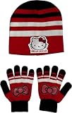 TAILLE UNIQUE Set 2 pièces bonnet + gant Hello kitty (Bonnet gants -c -nr)