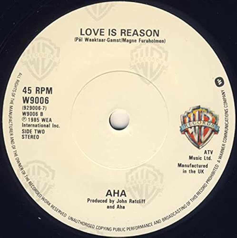 A-HA　Love Is Reason / Take On Me　貴重 CD a-ha – Love Is Reason – Vinyl (2nd Pressing, 7