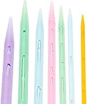 7 Paire Aiguilles de tricot en plastique multicolore Outil de tissage Aggreko Outils de tricotage en cristal Aiguille acrylique pour sweater écharpe Longueur 26cm/10.35IN