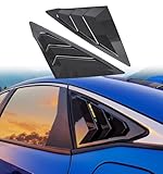 Xprite Rear Side Window Louvers for 11th Gen Civic Sedan Compatible with Honda Civic 2022 2023 2024 2025 2026 Sedan FE, ABS Window Louvers Air Vent Shades Covers-Carbon Fiber