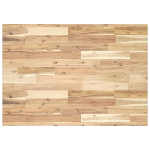 vidaXL Dessus de Bureau Non traité 80x70x2 cm Bois d'acacia Massif, Plan de Travail de Cuisine, Plan de Travail de Remplacement de Cuisine, Dessus de Bureau...