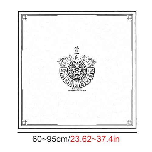 Tapete para mesa de Mahjong con bolsa de almacenamiento miniatura 7