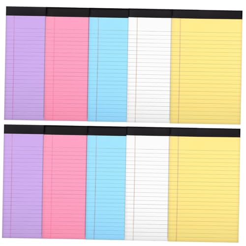 Bloc-notes lignés et fournitures scolaires en lot de 10 paquets complet