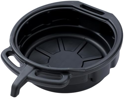 Image of Xtremeauto 16L Oil Drain Pan with Pouring Spout – Heavy Duty Waste Oil Collector Tray for Cars, Vans & Motorcycles – Chemical Resistant HDPE Garage Drain Pan