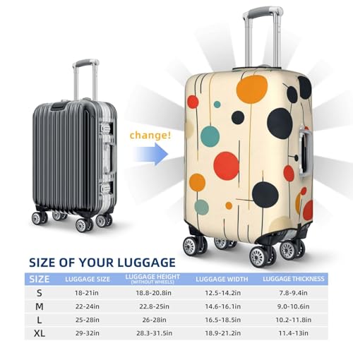Luggage Cover Elastic Suitcase Cover Protector Modern Mid Century Luggage Covers Travel Suitcase Covers Carry On Luggage Sleeve Suitcase Baggage Cover for Adult Travel2