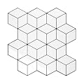 VEELIKE 3D Cube Hexagon Backsplash Tile Peel and Stick 12 Sheets White Wall Tiles Peel and Stick Waterproof Back Splash Stick on Tiles for Kitchen Bathroom Self Adhesive Ceramic Tile Sticker 12''x12''