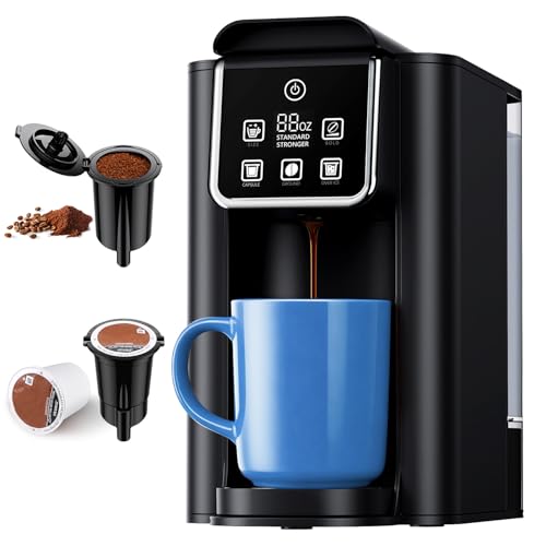 SHARDOR Single Serve Coffee Maker 2.0, Hot and Iced Coffee Machine for K Cup Pods & Ground Coffee, 6...