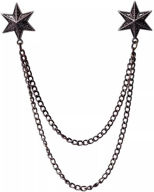 メンズブローチ メンズ シャツカラー チェーン スモールピン ラペルピン 結婚式 発表会 社交