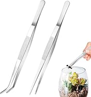 KOMUNJ 2 Stück Aquarium Pinzette Lang, Terrarium Aquascape für Aquarium Aquascape Werkzeuge Fütterungszange Süß- und Meerwasser