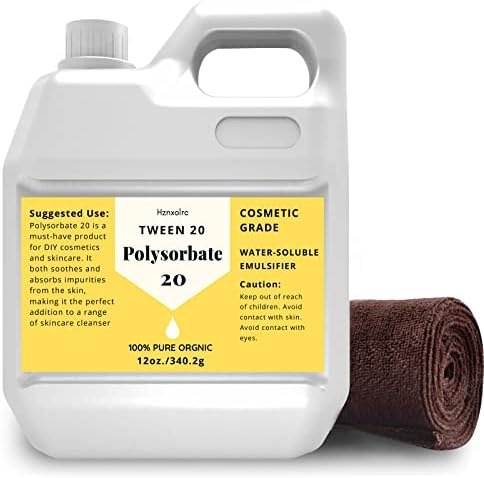 12 oz Polysorbate 20 Emulsifier, Premium Polysorbate 20 (Tween 20) Liquid