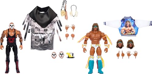 Mattel WWE Ultimate Edition Action Figure 2-Pack, Greatest Grudges '92 Collectible Set with Ultimate Warrior & Papa Shango 6-inch Superstars &...