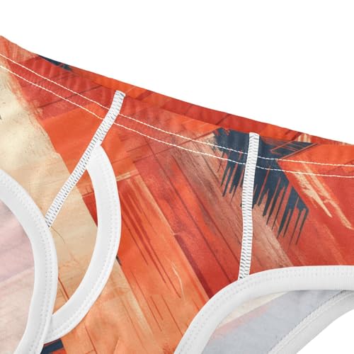 KLL Red Stripes Little Boys Comfort Briefs Underwear Breathable Undies4