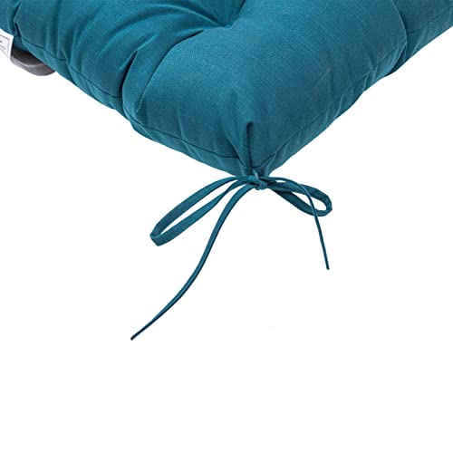 Image of QILLOWAY Outdoor Bench Cushion - 51x18x4 Inch Waterproof Patio Bench Cushion, Durable Bench Cushions for Outdoor Furniture, Replacement Outdoor Bench Cushions for Garden, Deck,Peacock Blue