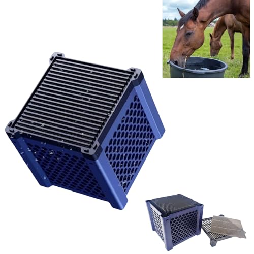 Pure Cube Water Trough Filter 2.0 Eco Aquarium Water Purifier Cube with Honeycomb Charcoal for Fish Tanks, Horse Troughs, Livestock & Stock Tanks (Blue, 1PCS)