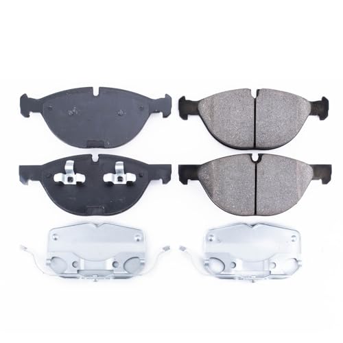 Image of PowerStop Front Brake Pads for BMW X5 2011-18 | BMW X6 2008-19 - Z17 Ceramic Brake Pads with Installation Hardware, 17-1381